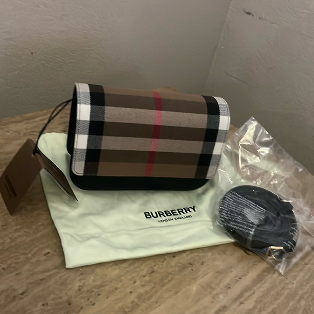 BURBERRY Madison MX Crossbody Bag Black Multi